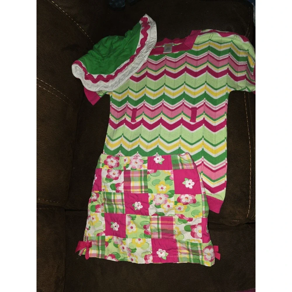 Gymboree island lily sweater top 5 6 skort 5 hat 5 7‎ outfit